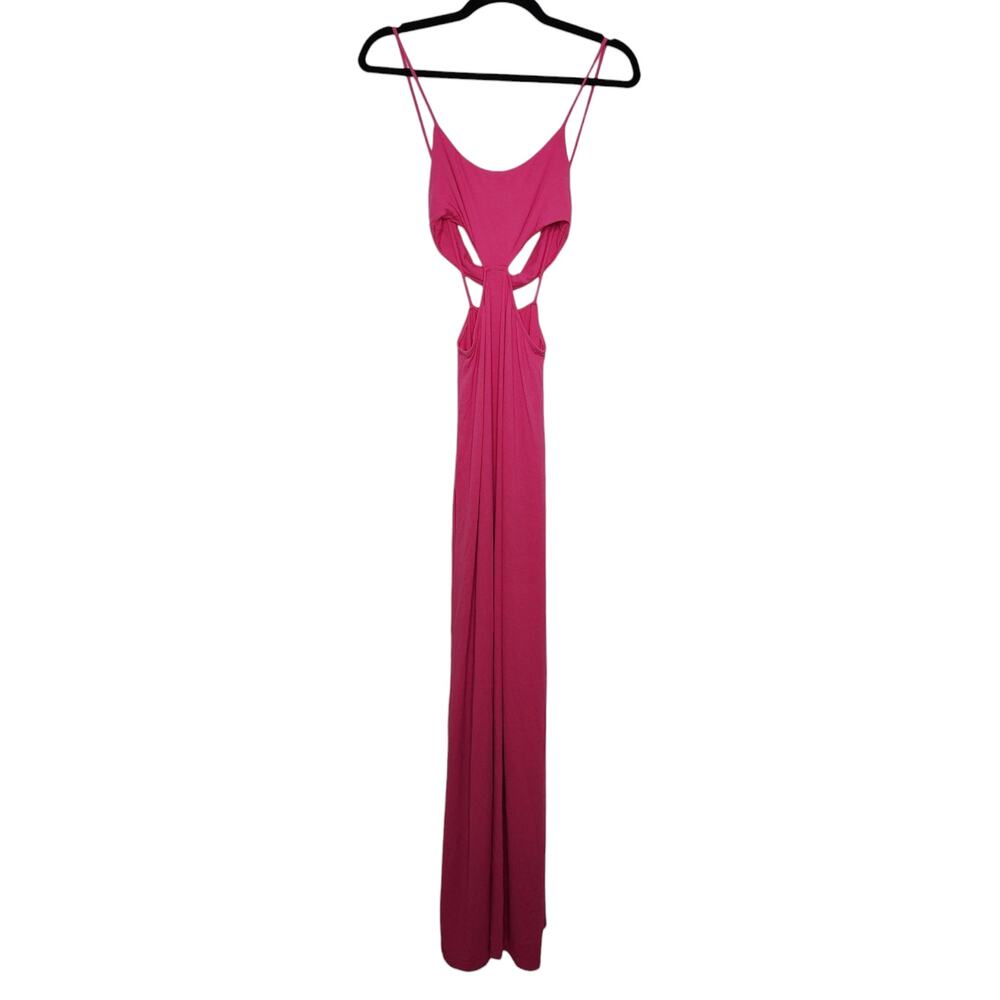 Free People Beach Pink XS Tank Maxi Dress Boho Fairy Cami Halter Resort